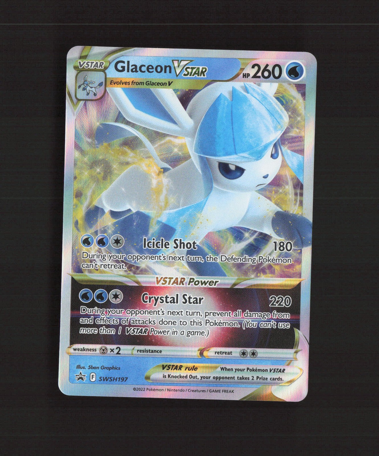 Glaceon VSTAR SWSH197 Sword & Shield Black Star Promo Holo Pokemon Card LP