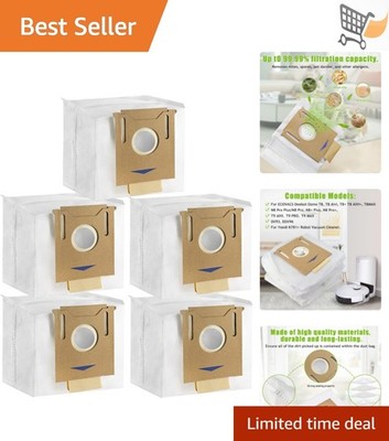 5 Pack Dust Bags for Vacuum Cleaner Non-woven Fabric Compatible with T8 N8