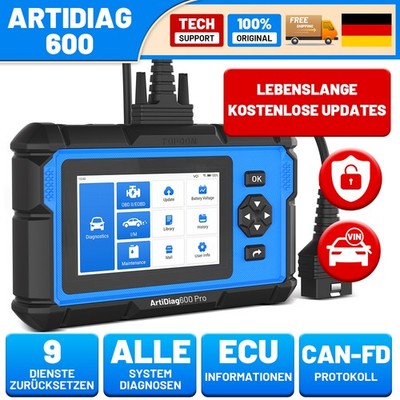 2026 NEU! TOPDON ArtiDiag600 PRO OBD2 KFZ Diagnosegerät mit lebenslangen Updates