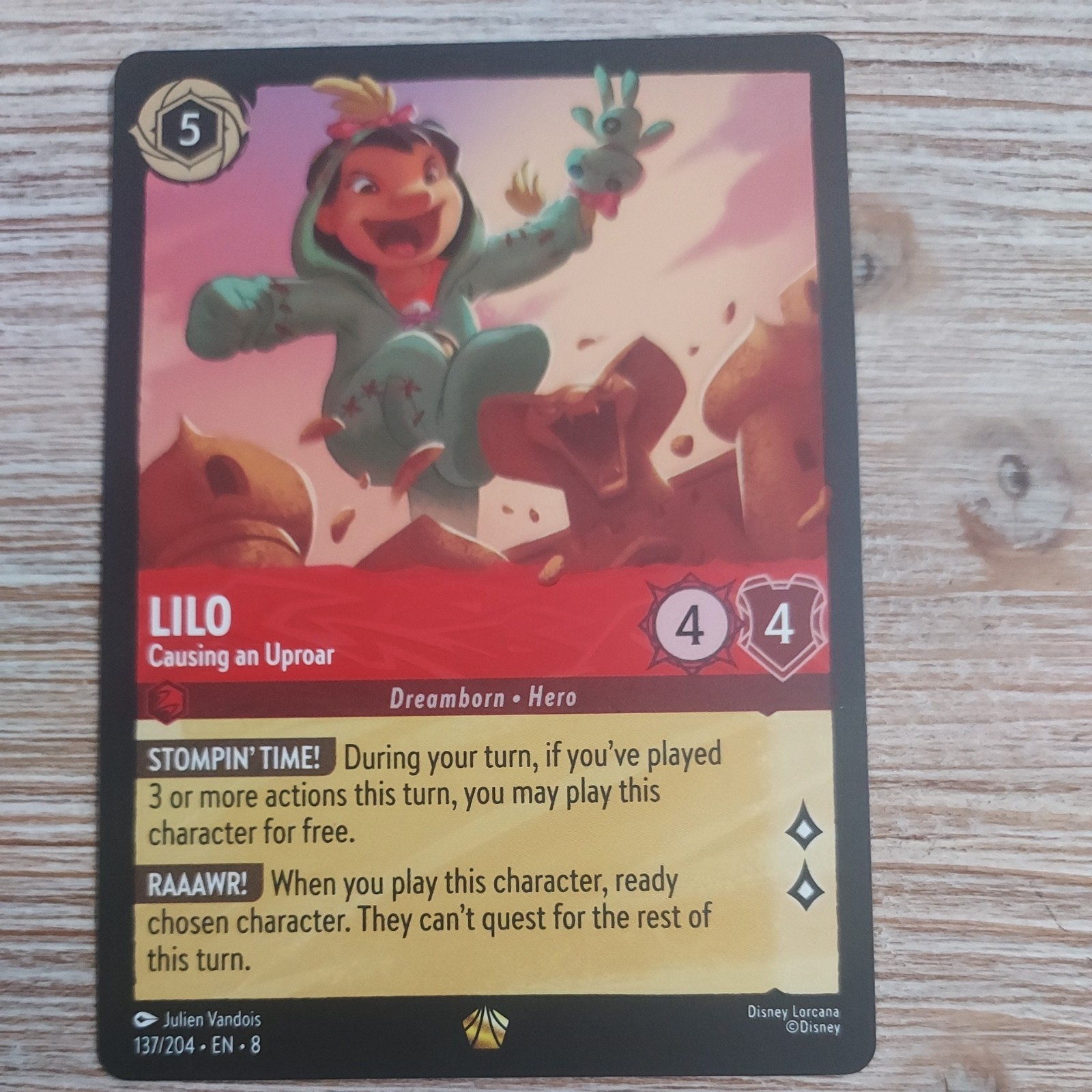 Lilo - Causing an Uproar 137/204 Reign of Jafar Regular Disney Lorcana Card NM