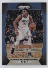 2017-18 Panini Prizm Blue Prizm 74/199 Giannis Antetokounmpo #182 3hd