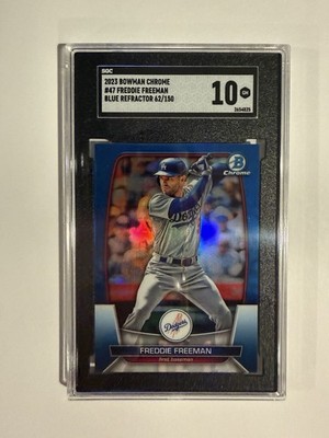 2023 Bowman Chrome - Freddie Freeman #47 Blue Refractor /150 SGC 10 Dodgers