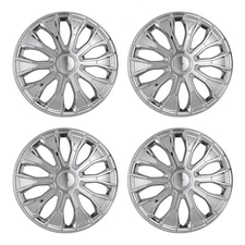 4PCS 15'' Wheel Covers Black Chrome fit R15 Tire&Steel Rim Snap On Full Hub Caps