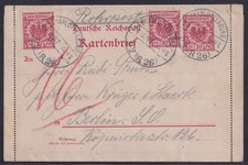 78090) RARIT&Auml;T ! Kartenbrief K2 mit Rohrpost CHARLOTTENBURG 1897 reiner Bedarf!