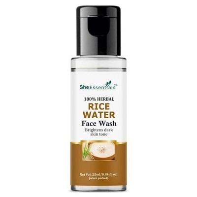 She Essentials Reiswasser Gesichtswasser hellt die Haut auf 25 ml s018