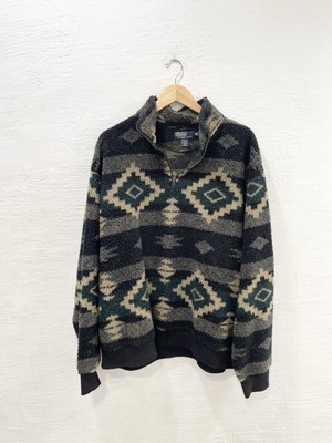 Polo by Ralph Lauren Native Deep Pile Half Zip Sweater Size XXL