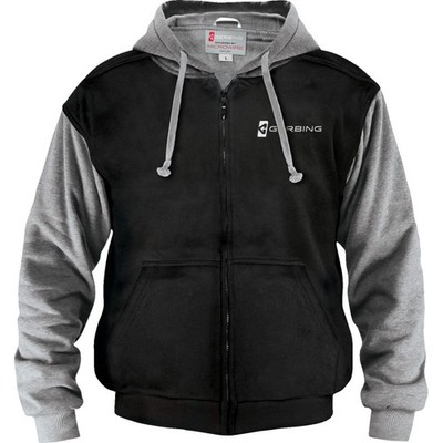 GERBING HEATED CLOTHING 7 V Battery Heated Hoodie - Gray - M - GERHDY7VUNIBLKM