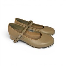 Bloch Tap Shoes Womens 6 Tan Leather Mary Jane Techno Tapz Character Dance