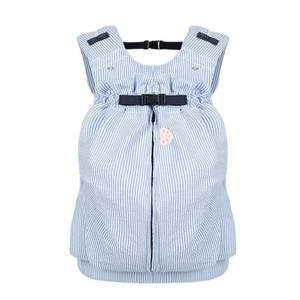 Weego Preemie Baby Carrier Seersucker Stripe Ergonomic Front Back Blue Organic