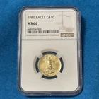 1989 $10 American Gold Eagle 1/4 Oz NGC MS66 Key Date