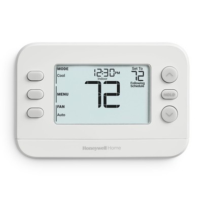 New! Programmable Thermostat, Single-Stage, 1 Heat/1 Cool Compatibility, 5-2 ...