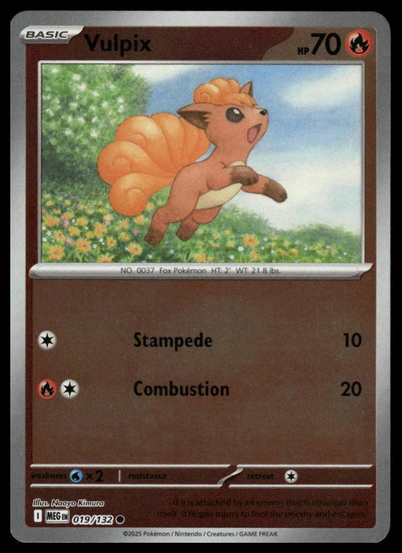 Vulpix ME01: Mega Evolution #019/132 Reverse Holo NM