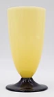 Steuben Art Deco Black & Ivory Footed Glass, Circa 1920