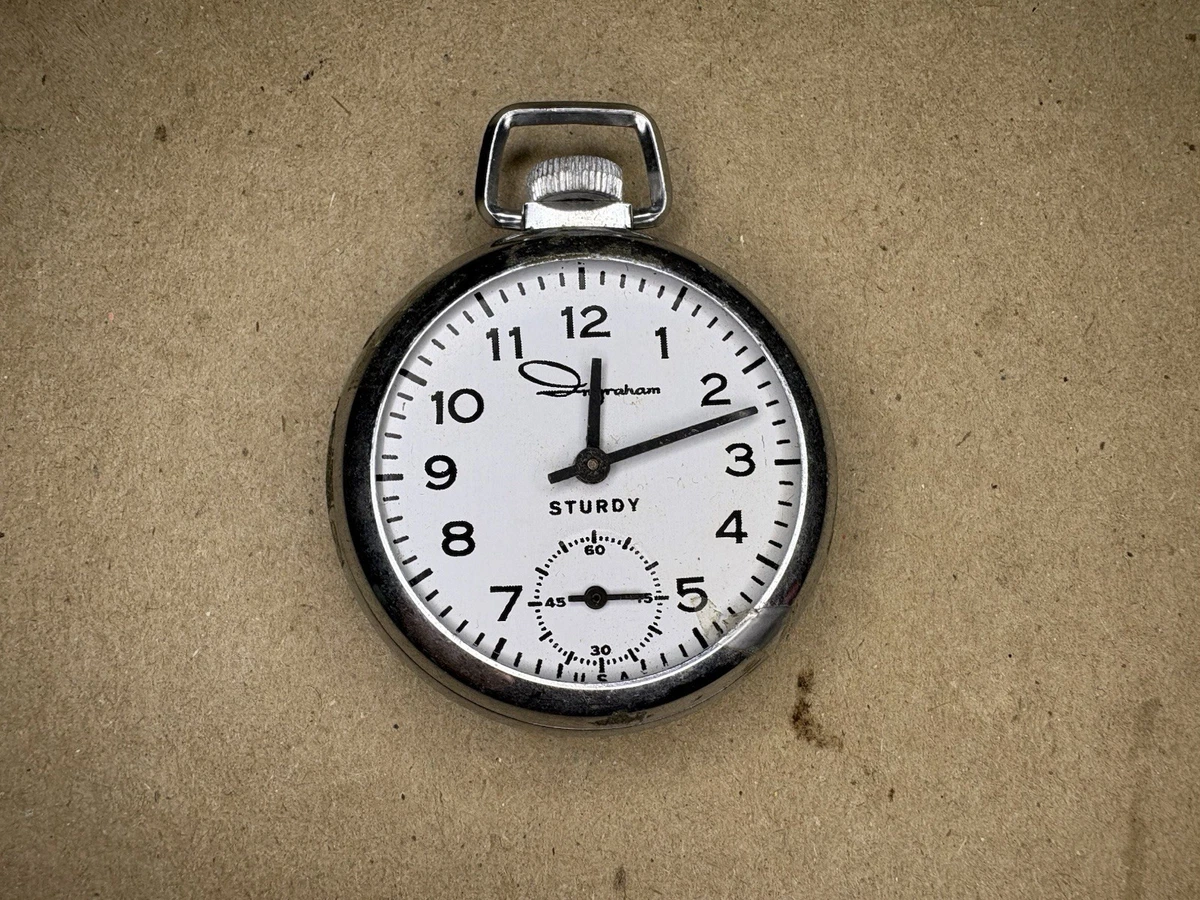 Ingraham Pocket Watch Pocket Watches with Vintage for sale - eBay