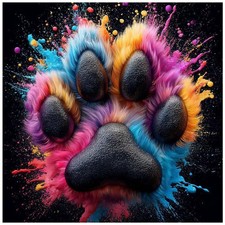 5D Diamond Art Kits for Adults Beginners, Dog Paw Diamond Painting Kit,DIY Full