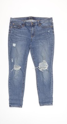 GAP Damen blau Distressed Mid Rise Jegging Jeans Größe 10R