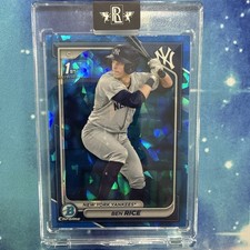 Topps Chrome 1st Bowman Ben Rice Blue Cracked Ice