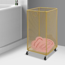 Square Laundry Basket Cart, Laundry Basket with Wheels, Rolling Laundry Basket