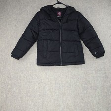 SwissTech Kids Puffer Jacket Black Hooded S 6-7 Polyester