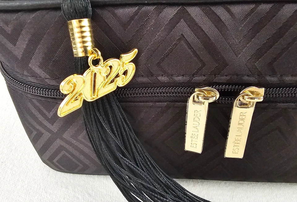 Estée Lauder Black Travel Cosmetic Bag Size 9"L x 6"W x 5"H With Brush Bag - Image 3 of 4