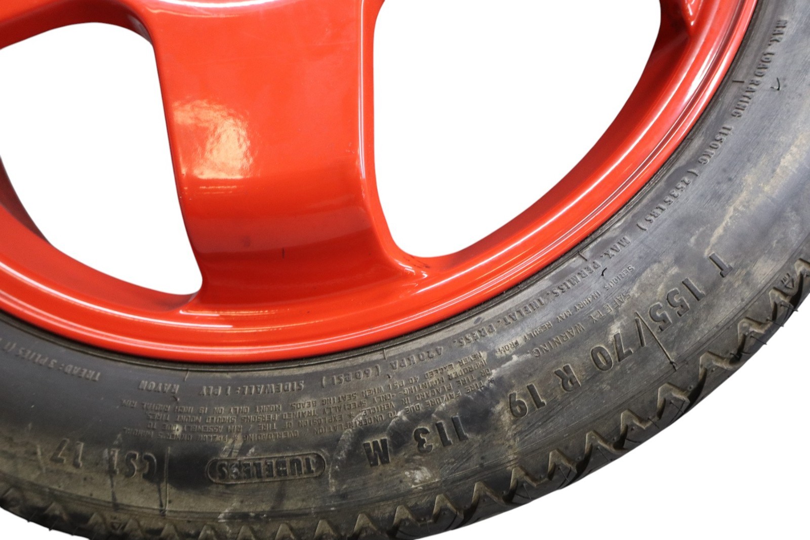 03-12 Bentley Continental GT 4.5JX19"H2 Emergency Spare Tire Wheel Donut Rim Oem