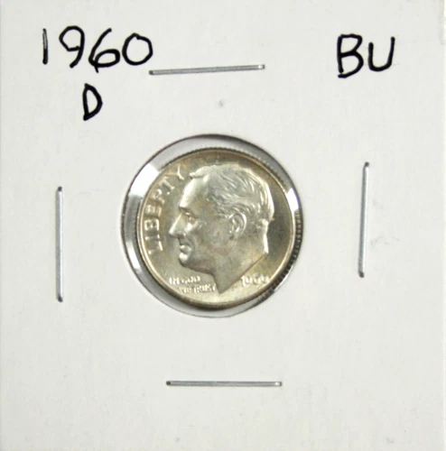 1960-D Roosevelt Dime BU #GA "90% Silver"