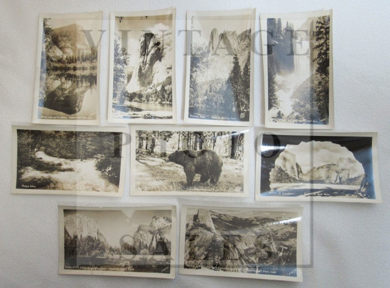 10 Yosemite National Park California Real Photo Photograph Postcard Mailer Cards
