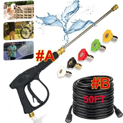 4000PSI High Pressure Car Power Washer Gun Spray Wand Lance Nozzle and Hose Kit