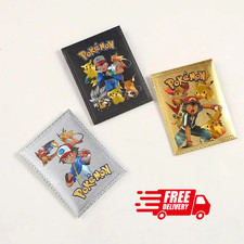 10Pcs Pokemon Card Foil GOLD PACK CARDS TCG GX Vmax GX Card Charizard Rare
