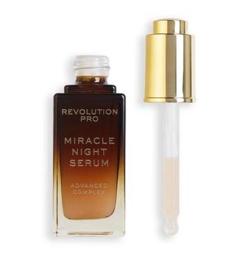 Revolution Pro Miracle Night Serum 101 Oz Renewing Rejuvenating Vegan Formula