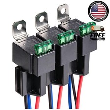 3 PCS 4-Pin 12V Fuse Relay Switch Harness Set, 12V Relay with Harness, 30A SP...