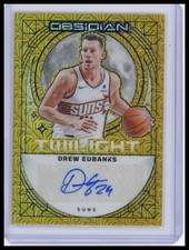 2023-24 Panini Obsidian Twilight Drew Eubanks Gold Mojo Auto 10/10 = 1/1 SUNS