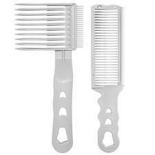 2Pack Blend Friend Fade Comb,Professional Barber Comb for Men Medium, Gray