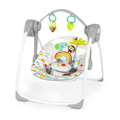 Bright Starts Playful Paradise Portable Compact Automatic Baby Swing Music
