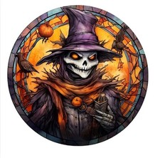 Halloween Scarecrow Wreath Sign