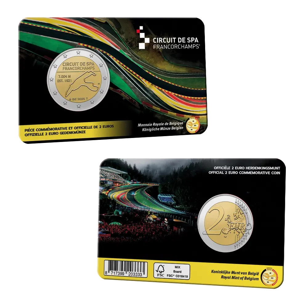 Coincard Francaise 2 Euro Belgique 2025 - Circuit de Spa-Francorchamps