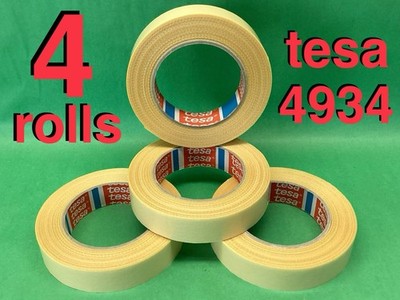 4 PACK - 4934 Tesa Tape 25mm Double Sided Tape Fabric Backing - x4 ROLLS