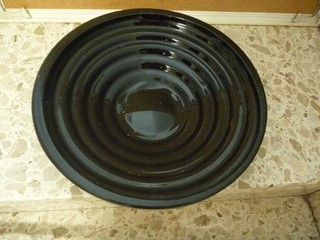 Keramikschale Obstschale Schale Schüssel Schwarz Rund ca. 25 cm Durchmesser