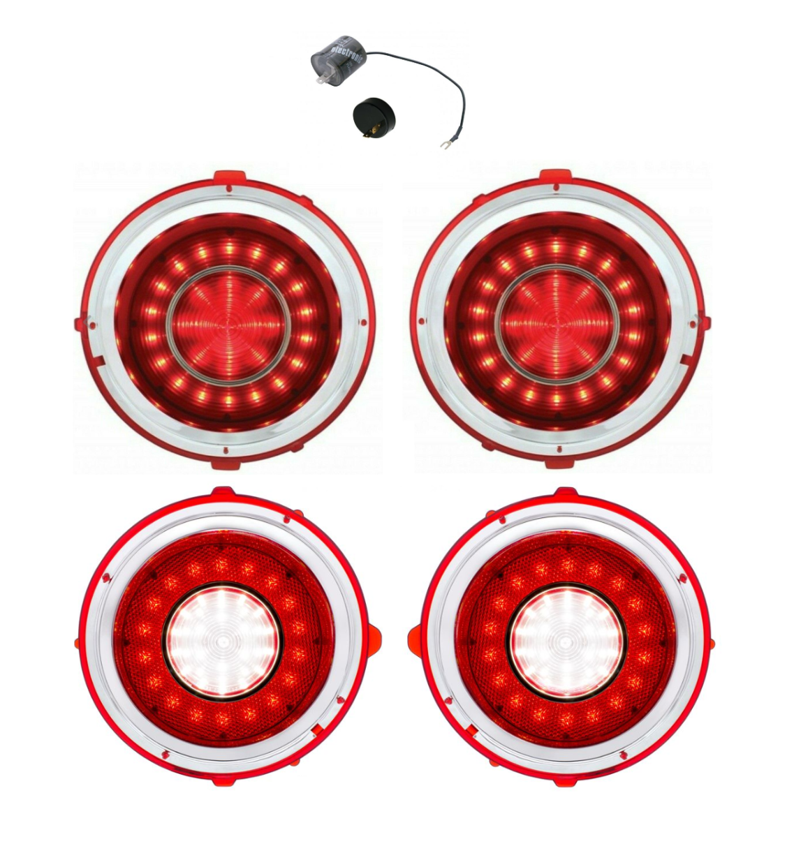 United Pacific LED Tail Light/BackUp Light Set 19701973 Chevy Camaro