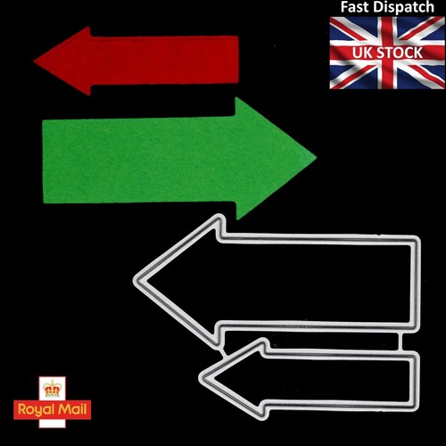 2 Pointing Arrow Metal Cutting Dies, Stencils, Paper Crafts, Scrapbooking J0 - Picture 2 of 4