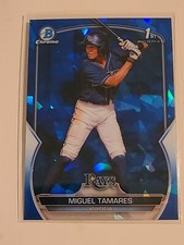 2023 Bowman Chrome Sapphire Miguel Tamares 1st Tampa Bay Rays #BCP-179