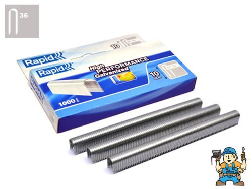 Кабельные скобы Rapid 10 мм R36 Handy Pack 1000 в коробке 7290₽