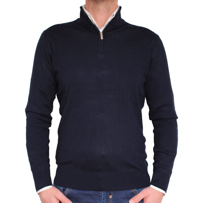 Paul \u0026 Shark Maglia Mezza Zip Merino , Blauw , Heren - Vergelijk prijzen