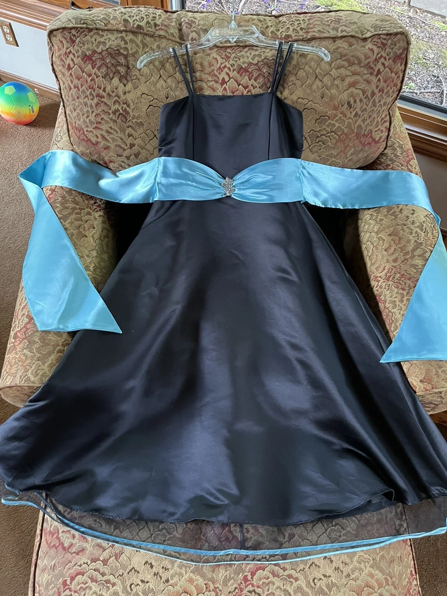 Dark aqua 2025 blue dress