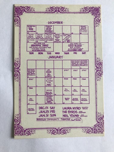 Delaney Bonnie & Friends 1970 Bill Graham Fillmore BG262 Postcard - Picture 2 of 2