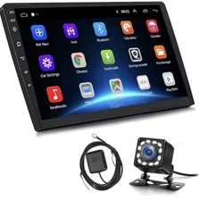 Android Double Din Car Stereo Hikity 9 Inch Ultra-thin Touch Screen Radio wit...