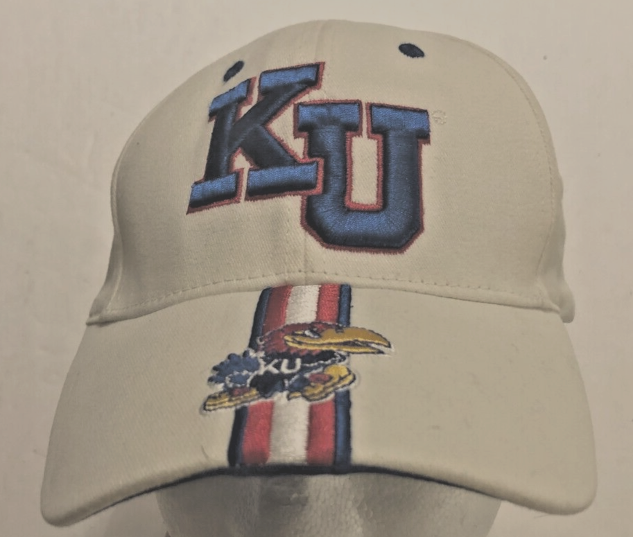 Kansas Jayhawks NCAA Big 12 Stitched TEI White Hat Cap