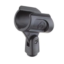 K&M 85070 Black Wireless Microphone Clip Mic Clamp Holder Heavy Konig & Meyer