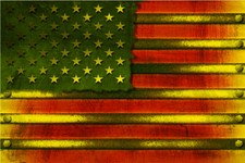 Rustic American Flag Yellow 24x36 Graphic Car Wrap Decal Vinyl Bike Motorcycle