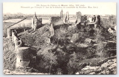 Vintage Postcard Ruines du Chateau de Murat XIIth Century France Castle Ruins
